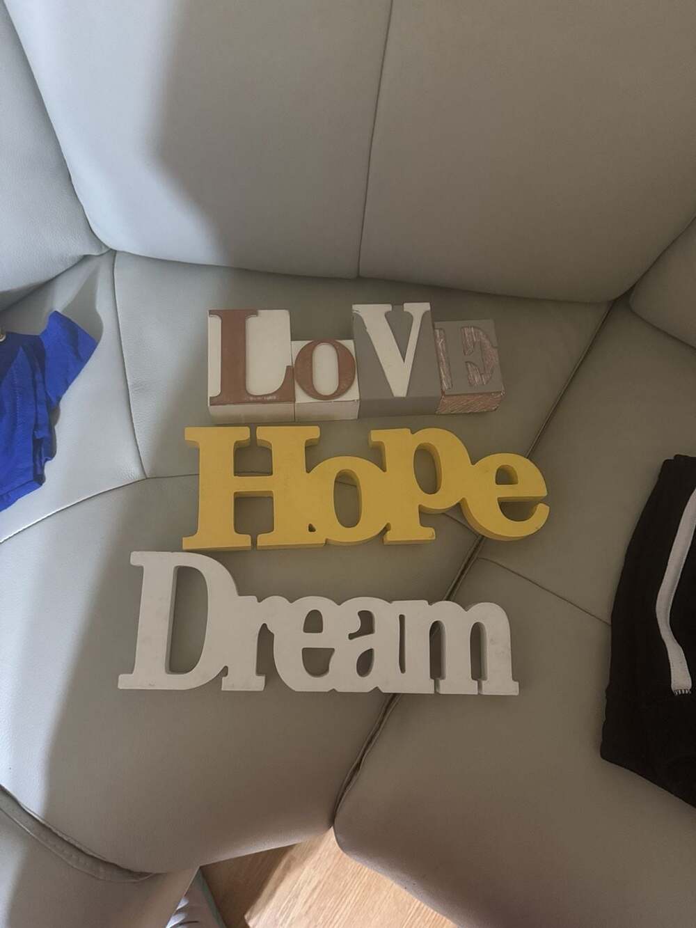 Decorative Wooden Word Blocks Set Love Hope Dream